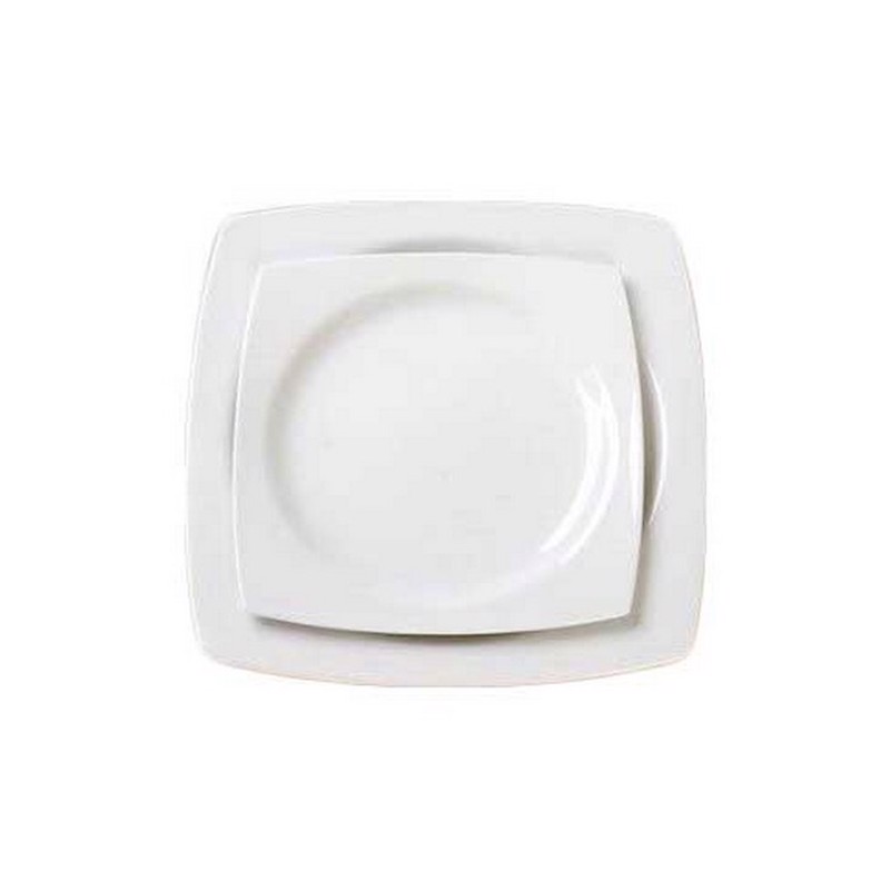 Cryspo Trio Πιάτο Φρούτου 21εκ. Λευκή Πορσελάνη 'QUADRO